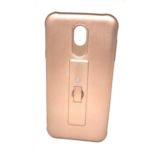 CAPA DE SILICONE MOTOMO COM ANEL DE DEDO PARA SAMSUNG J530/J5 2017 DOURADO